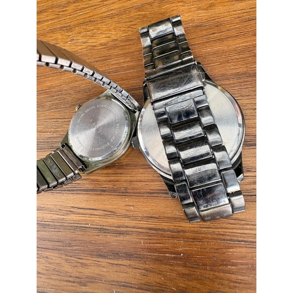 Vintage Watch Lot Seiko Timex Indiglo Jaz Paris FMD 5 Pieces For Repair